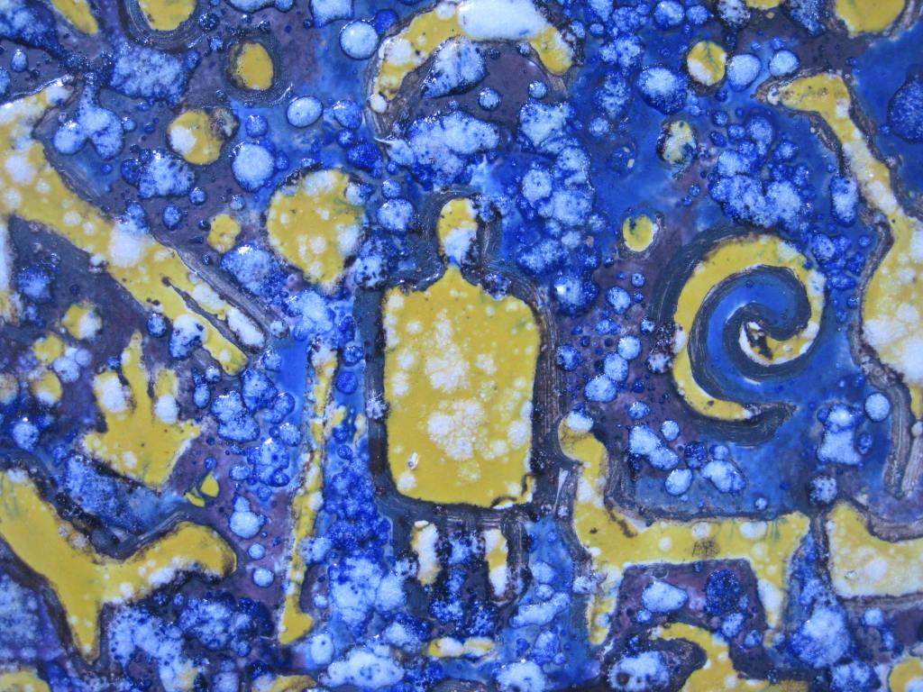 Tableau Art Rupestre d'Amin Chaouali, artiste plasticien tunisien de Carthage