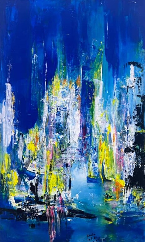 Le grand bleu vertical constitue un manifeste de l'abstraction lyrique.