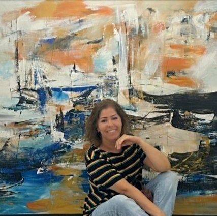 Découvrez l'exposition "Melody" d'Henda Labidi à la Galerie Saladin (Sidi Bou Saïd). Analyse approfondie de l'abstraction lyrique tunisienne, influences artistiques et œuvres majeures de cette artiste autodidacte reconnue. Art contemporain Tunisie.